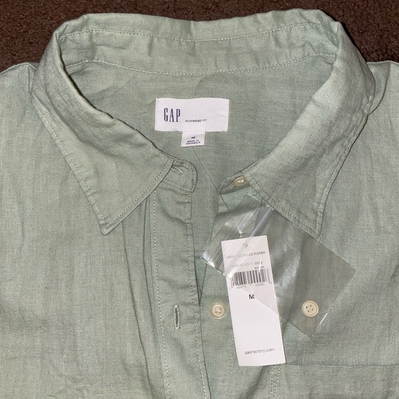 Linen/Cotton Blend Button Down Shirt - Picture 3 of 7